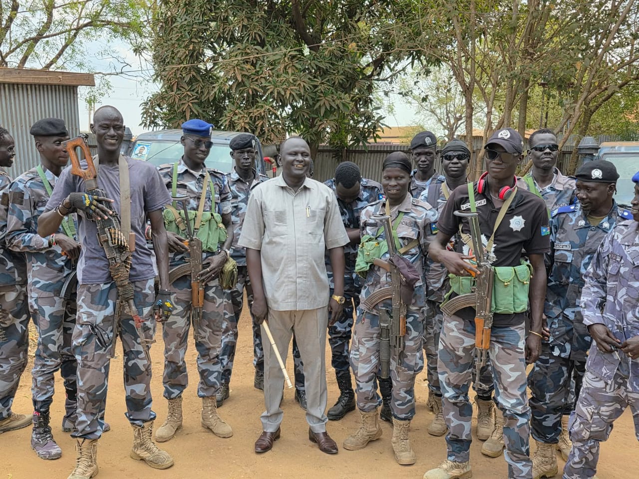 Ateny Pech Ariik meeting with local community leaders in Bor County