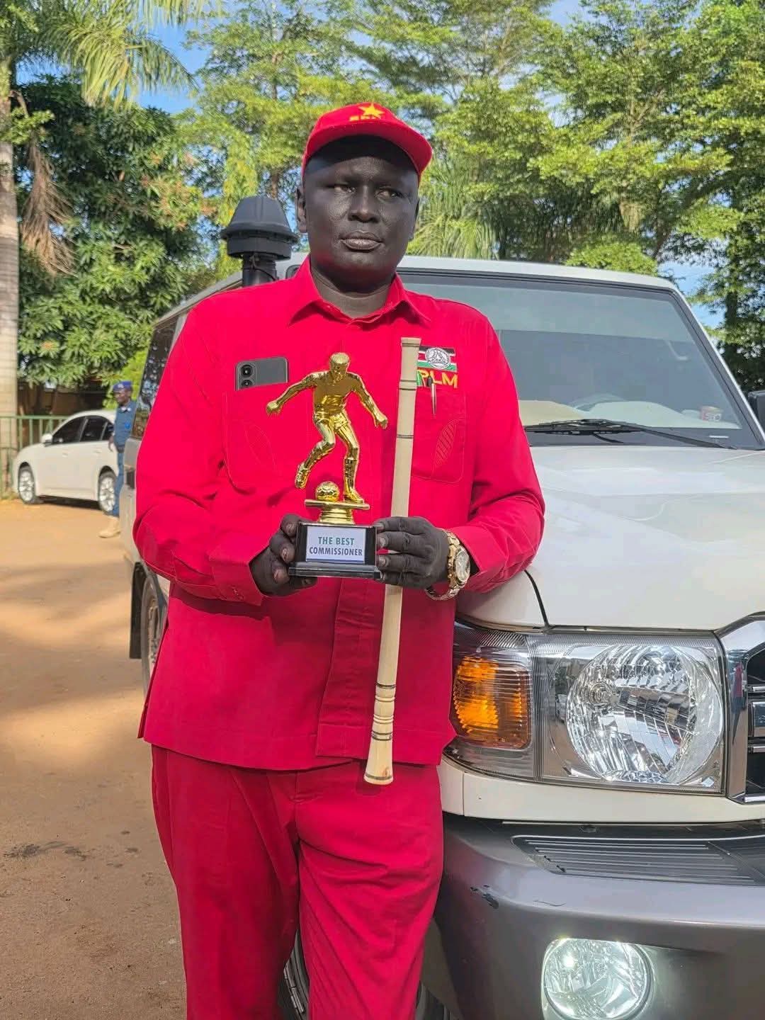 Ateny Pech with a trophy